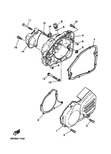 TZR125 Crankcase cover ass`y  (v
