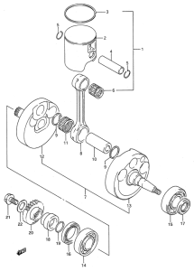 RMX250 Вал коленчатый