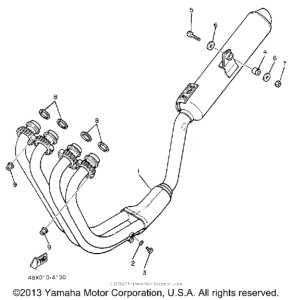 FZ600SC Выхлопная система