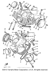 XV750J Головка цилиндров
