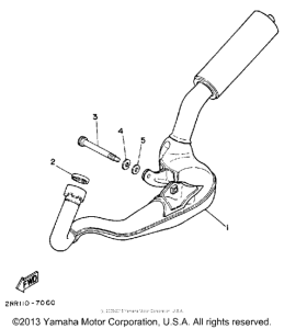 YSR50D Выхлопная система