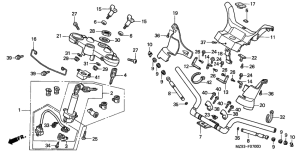 ST1100P Handle pipe / top bridge