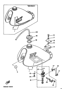 DT50MX Топливный бак