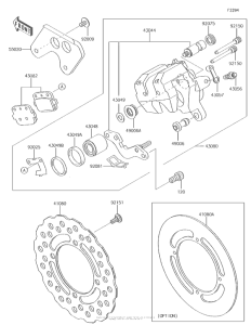 KX100 Задний тормоз