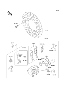 VN1500 Передний тормоз