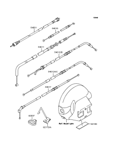 ZR250 Тросы управления