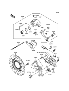 EX650 Задний тормоз