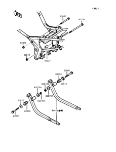 ZX400 Рама ,крепежные детали