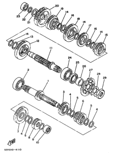 TY250S Трансмиссия