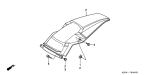 CR250R Заднее крыло