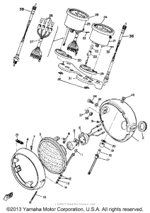R3 Headlamp, speedometer and tachometer