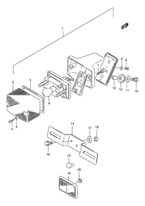 DR125 Задний комбинированный сигнал