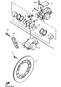 FJ1200 FJ1200B Задний суппорт