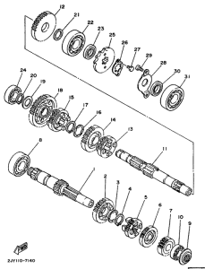 TW200E Трансмиссия