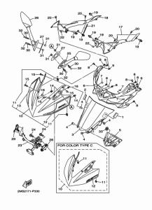 YZF-R3 Стекло ветровое