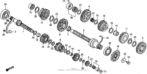 VFR750F Трансмиссия