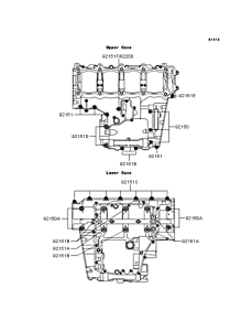 ZX1200 Болты крепления картера