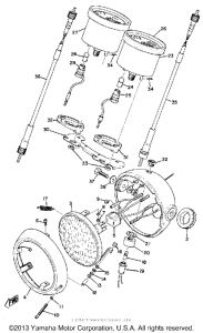 HS1B Head lamp, speedometer & tachometer