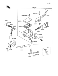 KL250 Front master cylinder(kl250-d8 / d9)
