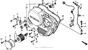XR500R Right crankcase cover 83-84