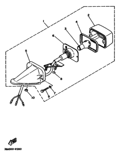 TY250Z Taillight unit ass`y