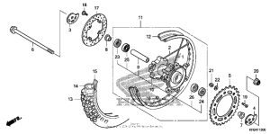  Rear wheel (crf230l)