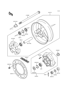 ZX600 Задняя втулка