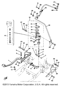 XS750SF Brake pedal - rear master cylinder