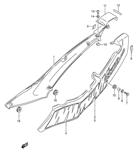 GS500 Обтекатель задний