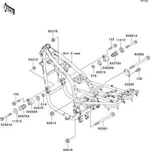 ZR750 Крепление двигателя