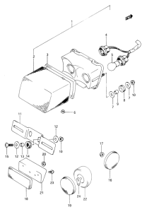 DR650 Задний комбинированный сигнал
