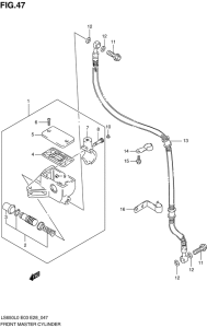 LS650 Передний тормозной цилиндр