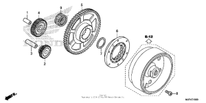 CTX700N DCT Муфта стартера