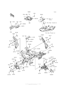 KLE650 Рама ,крепежные детали