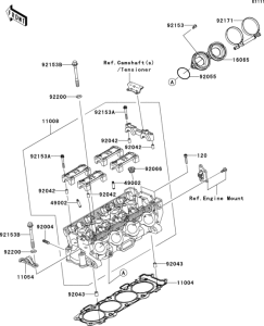 ZX1000 Головка цилиндров