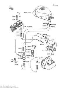 ZX600 Испарительная система топлива