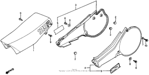 CR125R Seat + side cover 81-82