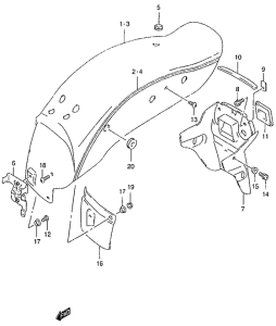 GZ125 Заднее крыло
