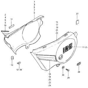 TS125 Обтекатель задний