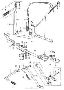 XL100 Step bar + side stand + brakepedal