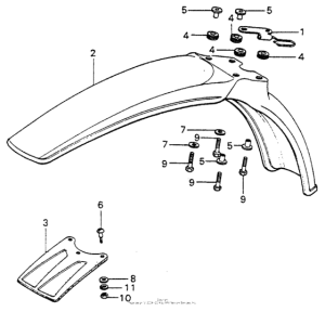 MT125 Переднее крыло