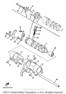 XS650SJ Shift cam-fork