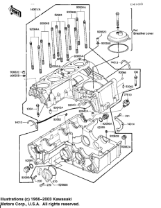 KZ1000 Картер двигателя
