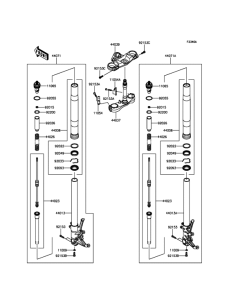 ZX1400 Передняя вилка
