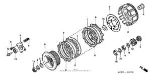 XR250R Сцепление