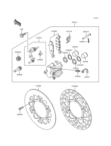 KX100 Передний суппорт