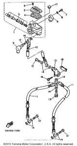 FZR750RT Главный тормозной цилиндр