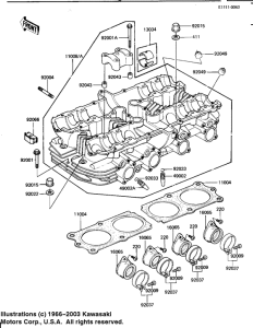 KZ1100 Головка цилиндров