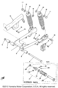 DT100D Rear arm rear cushion chain case