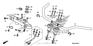 VT750CA Handlebar + top bridge